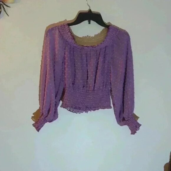 Shein purple blouse, medium/size 6 US, purple - Picture 5 of 5